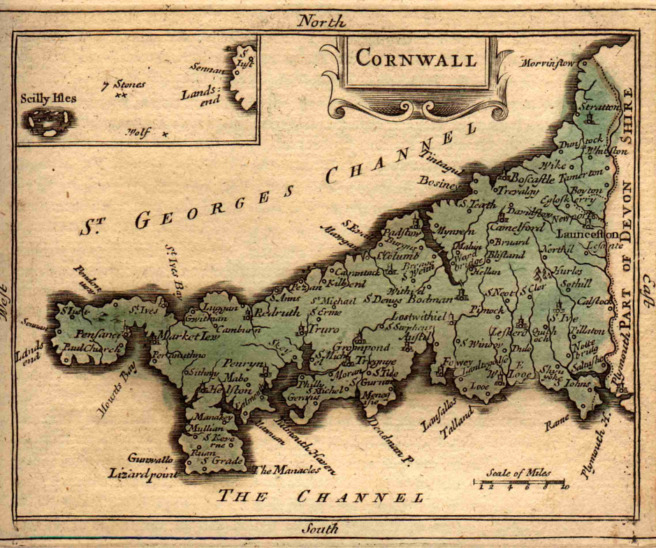 Cornwall map 1783